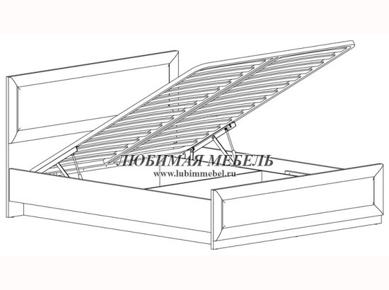 Кровать Мальта LOZ160 с подъемным механизмом (фото, вид 2)