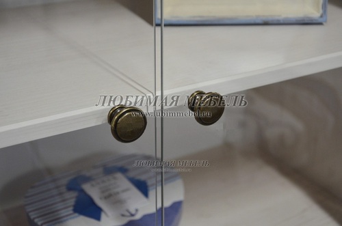 Шкаф с витриной Магеллан 2V2D1S сосна винтаж (фото, вид 7)