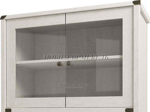 Шкаф с витриной Магеллан 2V2D1SL сосна винтаж (фото, вид 8)