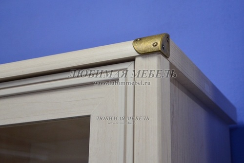 Шкаф с витриной Магеллан 2V2D1SL сосна винтаж (фото, вид 11)