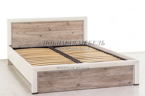 Кровать Оливия 120 вудлайн крем/дуб анкона (фото, вид 2)