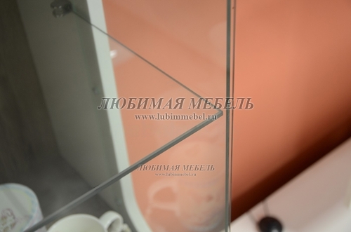 Шкаф с витриной Линате 3D/TYP 01P белый/сонома трюфель (фото, вид 9)