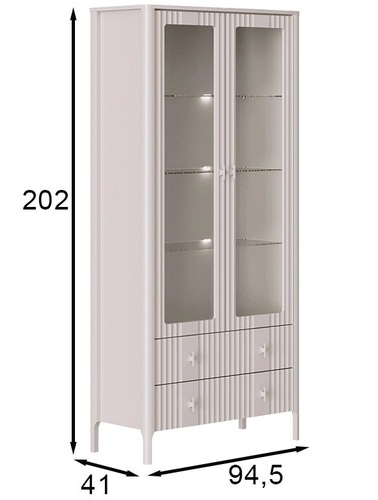 Витрина с подсветкой Dalia KOM2W2S (вид 5) Витрина с подсветкой Dalia KOM2W2S (фото, вид 5)